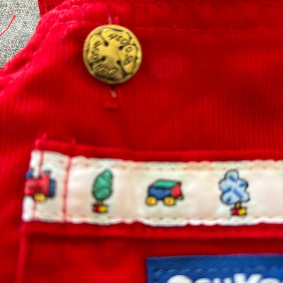 Vintage OshKosh B’Gosh Trains Vestbak Overalls Outfit Size 6-9M - Picture 12 of 13
